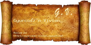 Gyurcsán Vivien névjegykártya